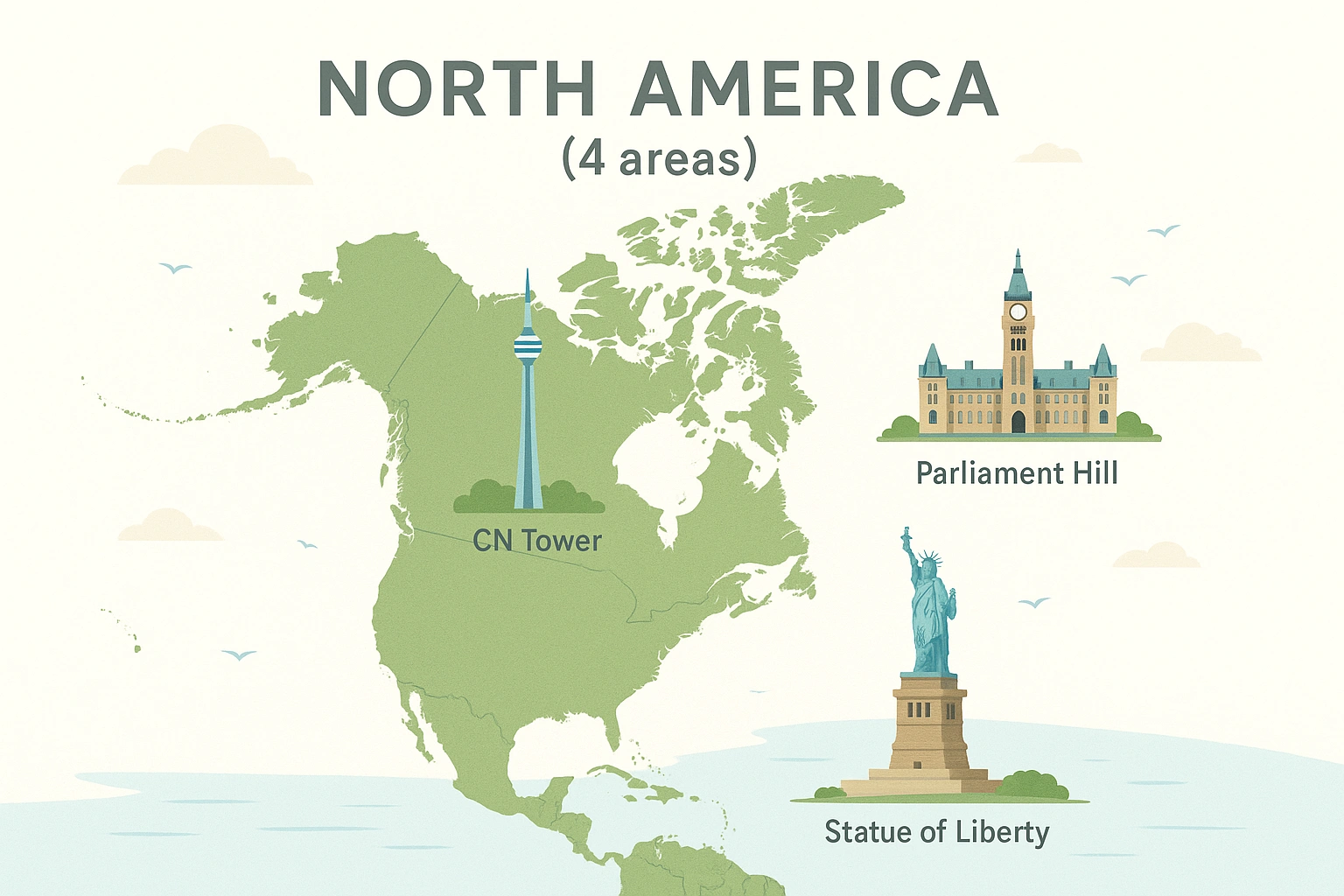 North America(5 Areas) landscape