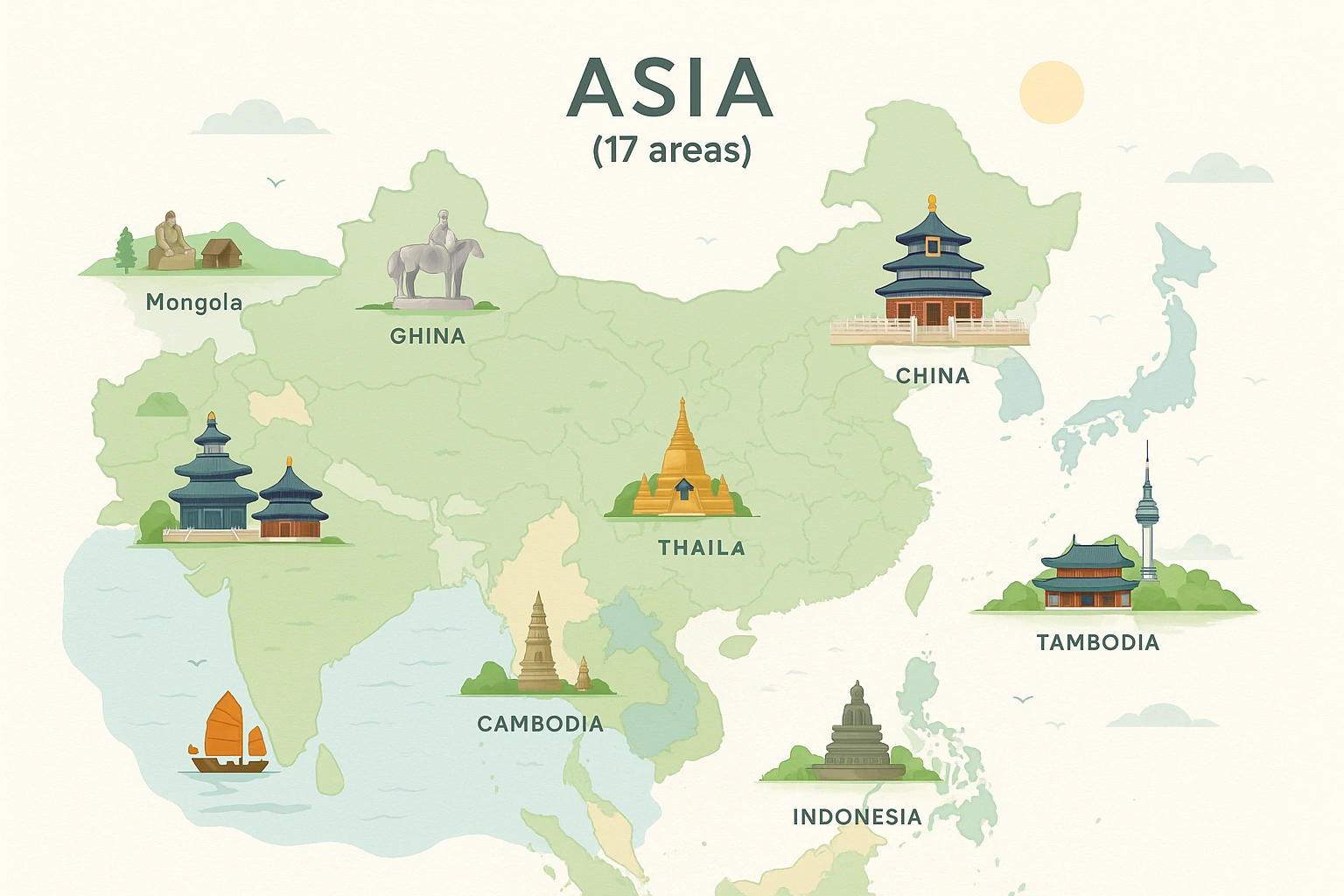 Asia(17 Areas) landscape